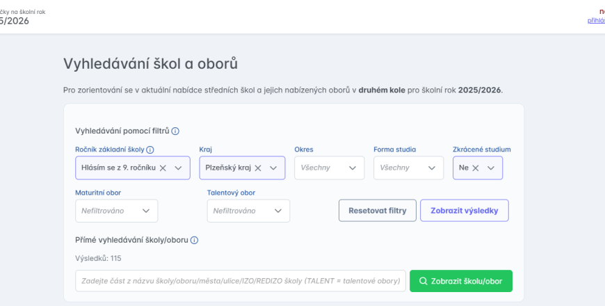 Druhé kolo přijímaček je v plném proudu. Jak najít volná místa a jak podat přihlášku?