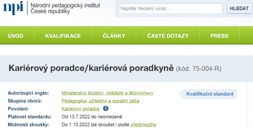 Národní soustava kvalifikací přináší revidovanou profesní kvalifikaci pro kariérové poradenství