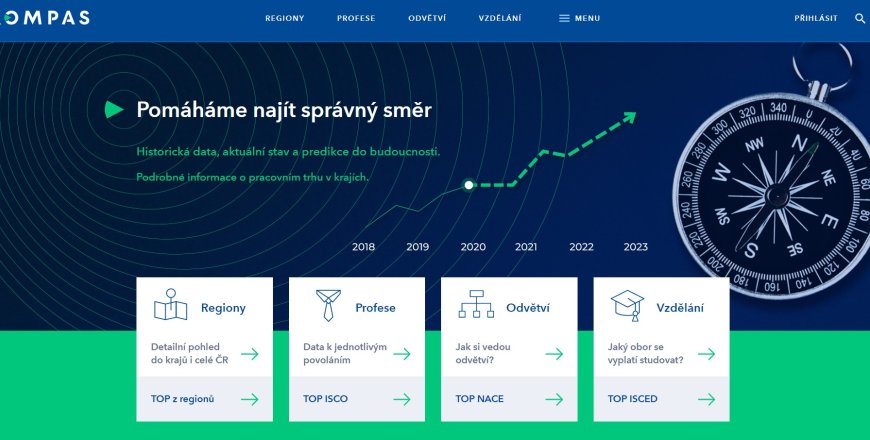 Skvělý zdroj dat pro odborníky, žáky i rodiče. Monitoring i predikce trhu práce. Poznejte KOMPAS.